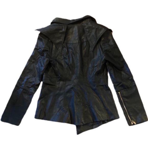 Asymmetrical TOV Faux Leather Jacket - Picture 2 of 4